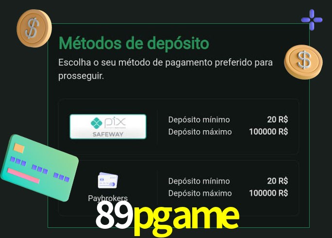O cassino 89pgame oferece uma grande variedade de métodos de pagamento